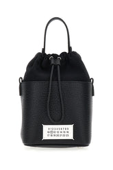 Black leather small 5AC bucket bag -  | Wise