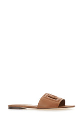 Brown leather slippers -  | Wise