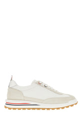 Two-tone leather and mesh sneakers -  | Wise