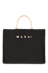 Black raffia large shopping bag -  | Wise