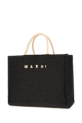 Black raffia large shopping bag -  | Wise