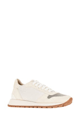 Ivory nylon and suede sneakers -  | Wise