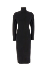 Black wool blend dress -  | Wise