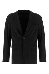 Black stretch nylon blazer -  | Wise