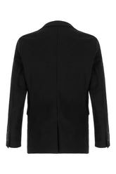 Black stretch nylon blazer -  | Wise