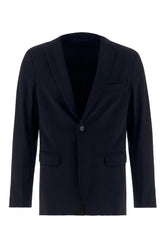 Midnight blue stretch polyester blazer -  | Wise