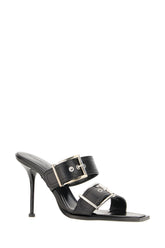 Black leather sandals -  | Wise