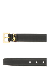 Black leather belt -  | Wise