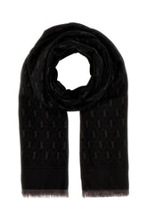 Black wool blend scarf -  | Wise