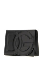 Black leather DG Logo crossbody bag -  | Wise