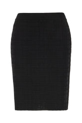 Black stretch viscose blend skirt -  | Wise