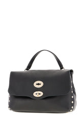 Black leather small Postina handbag -  | Wise