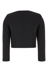 Black stretch polyester jacket -  | Wise