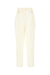 Ivory stretch viscose blend pants -  | Wise