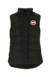 Black polyester blend Freestyle sleeveless down jacket -  | Wise