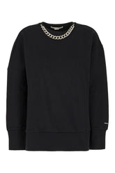 Black cotton oversize sweatshirt -  | Wise