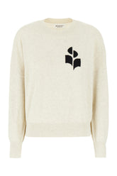 Melange grey cotton blend sweater -  | Wise