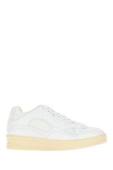 White leather and mesh sneakers -  | Wise