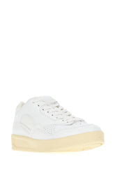 White leather and mesh sneakers -  | Wise