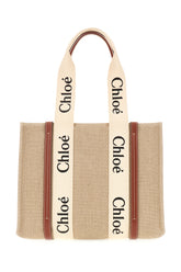 Borsa shopping Woody media in lino cappuccino -  | Wise