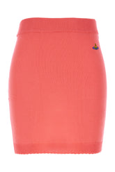 Coral cotton mini skirt -  | Wise