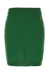 Green cotton mini skirt -  | Wise