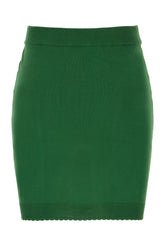 Green cotton mini skirt -  | Wise