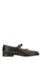 Black leather Mary Jane Tabi ballerinas -  | Wise