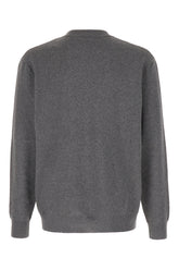 Maglione in cotone grigio melangé -  | Wise