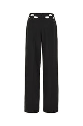 Black stretch nylon pants -  | Wise