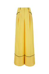 Yellow silk pants -  | Wise