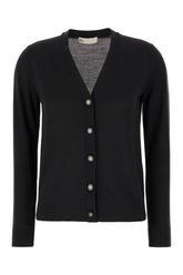 Black wool blend cardigan -  | Wise