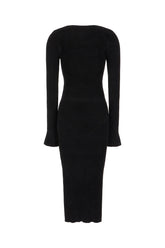 Black viscose blend mini dress -  | Wise