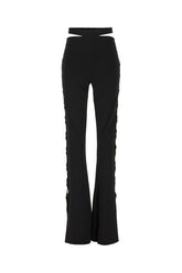 Pantalone in misto viscosa stretch nera -  | Wise