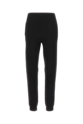 Pantalone jogging in misto lana stretch nera -  | Wise