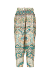 Printed silk pants -  | Wise