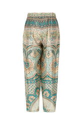 Printed silk pants -  | Wise