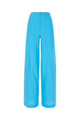 Pantalone in viscosa stretch azzurro fluo -  | Wise