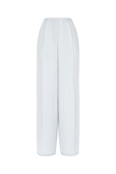 Pastel light blue acetate blend pants -  | Wise