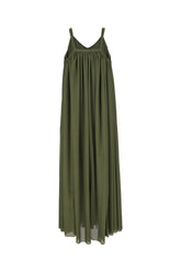 Military green polyester dress -  | Wise