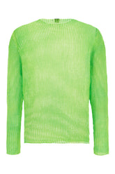 Fluo green mesh sweater -  | Wise