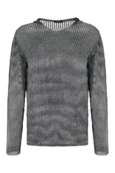 Maglione in rete grigio melangé -  | Wise