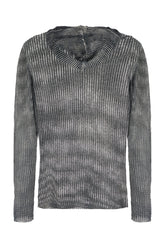 Melange grey mesh sweater -  | Wise