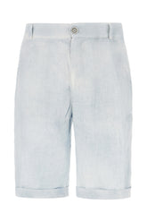 Pastel light blue hemp bermuda shorts -  | Wise