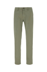 Sage green stretch cotton pants -  | Wise