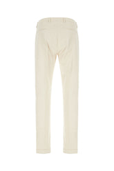 Pantalone in cotone stretch avorio -  | Wise