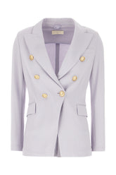 Lilac cotton stretch blazer -  | Wise