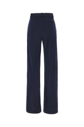 Navy blue stretch cotton pants -  | Wise