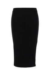 Black silk blend skirt -  | Wise