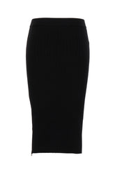 Black silk blend skirt -  | Wise